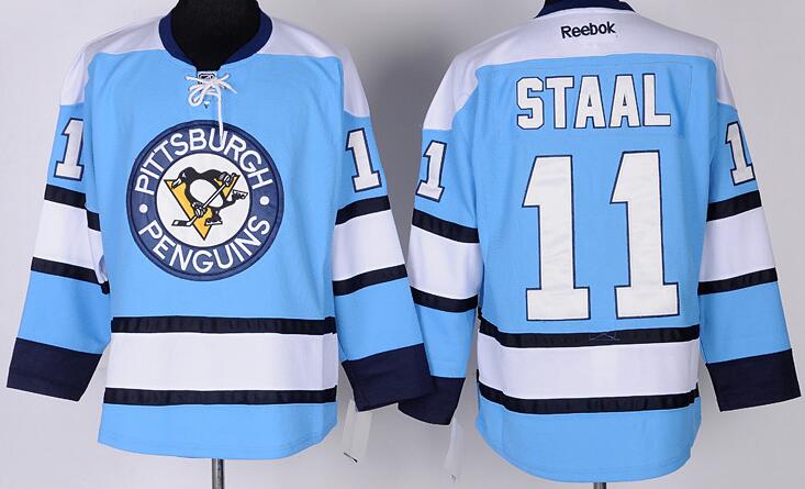 Pittsburgh Penguins 11 J.Staal Blue men nhl ice hockey  jerseys