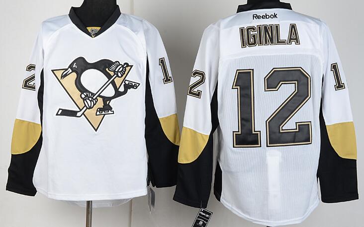 Pittsburgh Penguins 12 Jarome Iginla white reebok men nhl ice hockey  jerseys