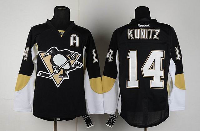 Pittsburgh Penguins 14 Kunitz Black men nhl ice hockey jerseys