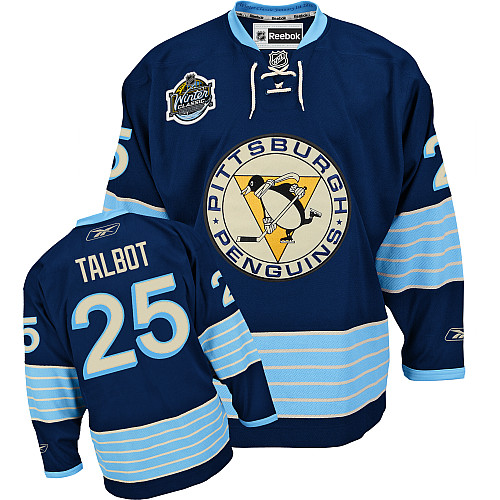 Pittsburgh Penguins 25 Talbot blue men nhl ice hockey  jerseys