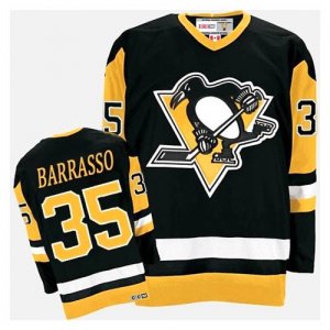 Pittsburgh Penguins 35 Barrasso Black men nhl ice hockey  jerseys