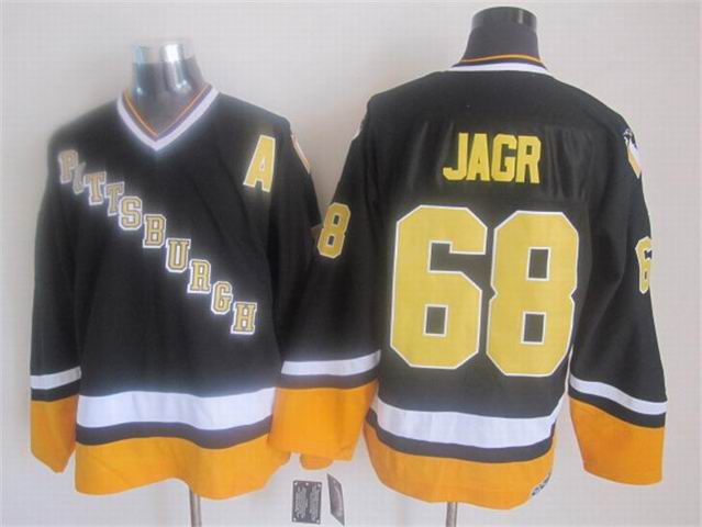 Pittsburgh Penguins 68 Jaromir Jagr  Black CCM men nhl ice hockey  jerseys