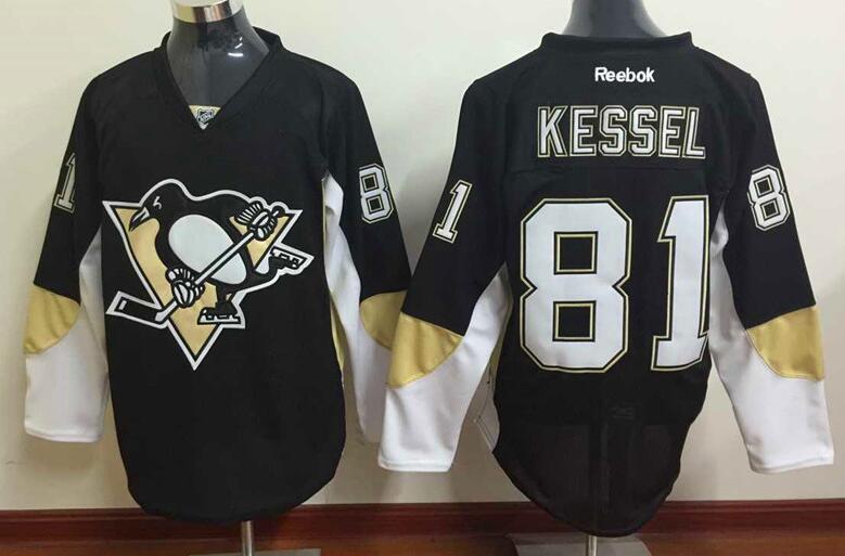 Pittsburgh Penguins 81 Phil Kessel Black men nhl Jersey