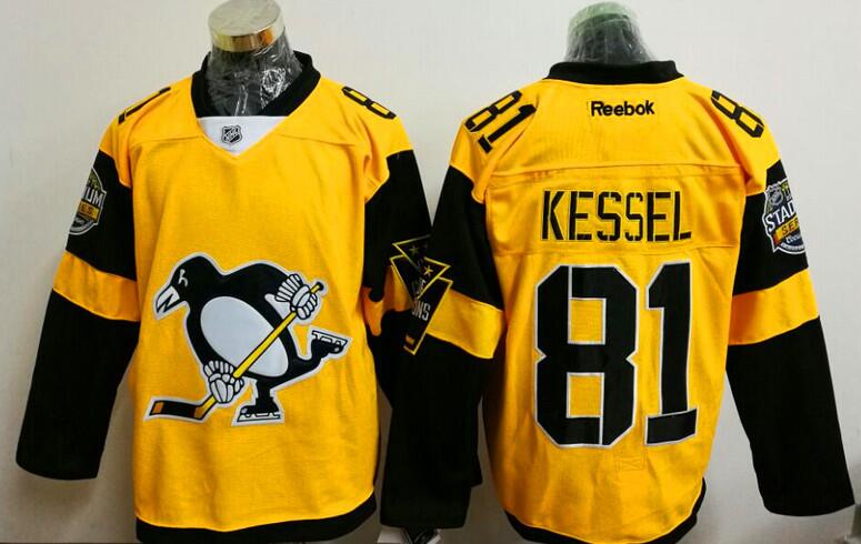 Pittsburgh Penguins 81 Phil Kessel Stitched yellow men nhl ice hockey  jerseys