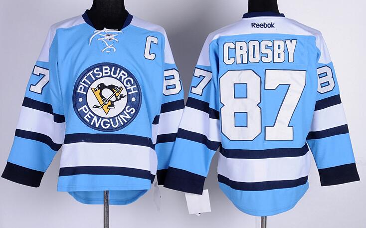 Pittsburgh Penguins 87 S.Crosby Blue men nhl ice hockey  jerseys