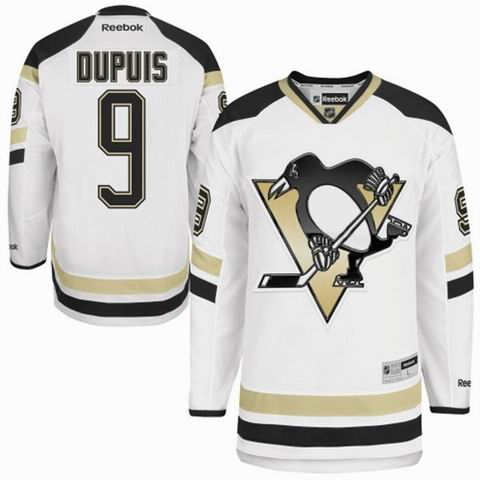 Pittsburgh Penguins 9 Pascal Dupuis White men nhl ice hockey  jerseys