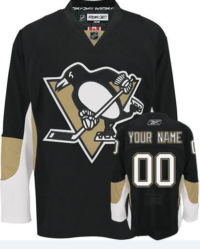 Pittsburgh Penguins Authentic Black Home NHL Jersey Custom any name number