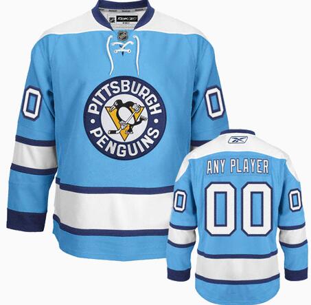 Pittsburgh Penguins Authentic blue Road NHL Jersey Custom any name number