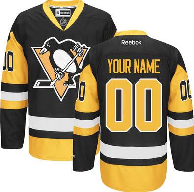 Pittsburgh Penguins Authentic yellow Road NHL Jersey Custom any name number