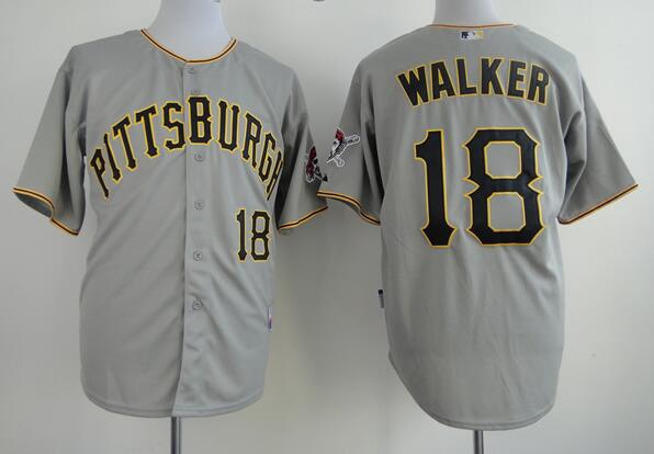 Pittsburgh Pirates 18 Neil Walker gray baseball mlb Jersey