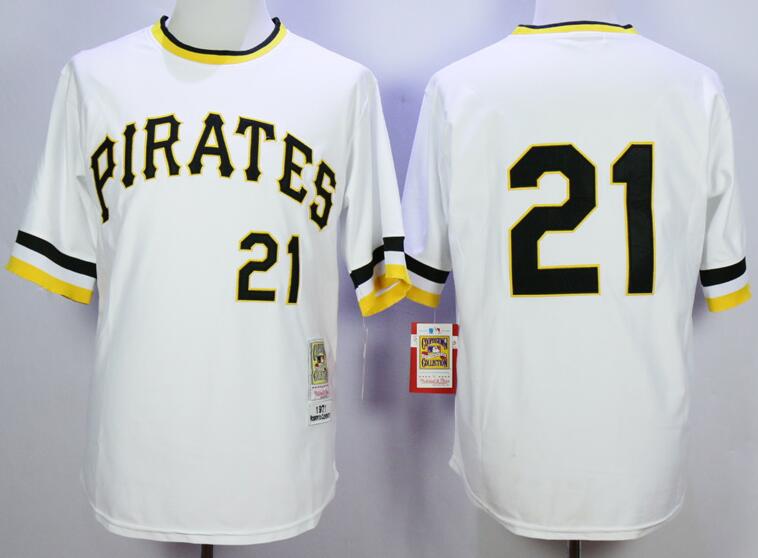 Pittsburgh Pirates 21 Roberto Clemente white mlb baseball jersey