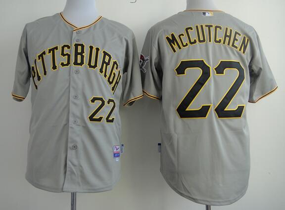 Pittsburgh Pirates 22 Andrew McCutchen gray men baseball MLB Jerseys