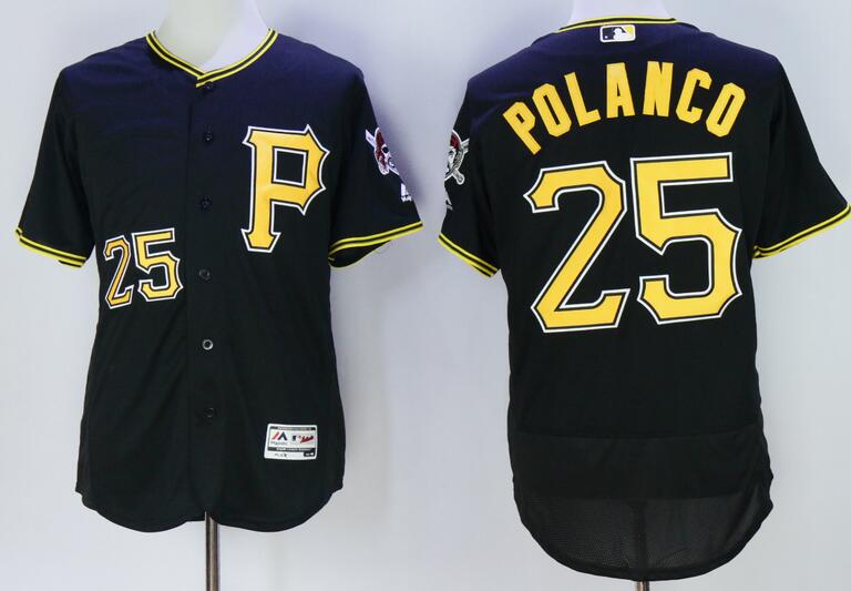 Pittsburgh Pirates 25 Gregory Polanco black men baseball mlb Jerseys