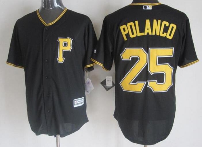 Pittsburgh Pirates 25 Gregory Polanco black mlb jersey