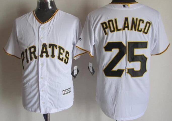 Pittsburgh Pirates 25 Gregory Polanco white baseball mlb jerseys