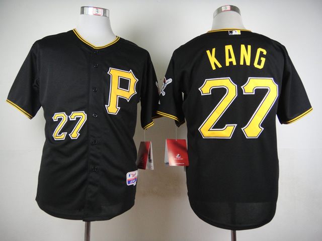 Pittsburgh Pirates 27 Jung-ho Kang black baseball jersey