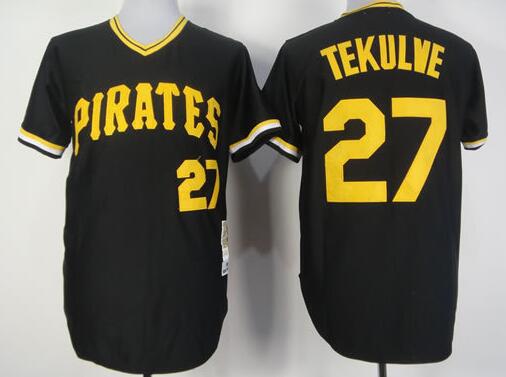 Pittsburgh Pirates 27 Kent Tekulve Black men mlb baseball jerseys