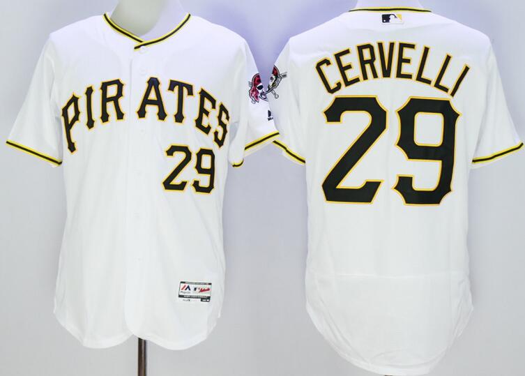 Pittsburgh Pirates 29 Francisco Cervelli White elite men baseball mlb Jerseys