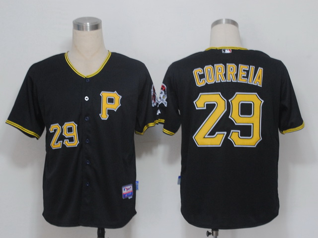 Pittsburgh Pirates 29 Kevin Correia Black men baseball mlb Jersey