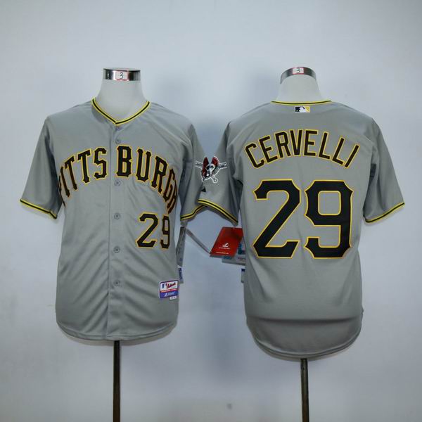 Pittsburgh Pirates 29 francisco cervelli gray mlb jersey