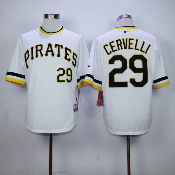 Pittsburgh Pirates 29 francisco cervelli white throwback mlb jersey