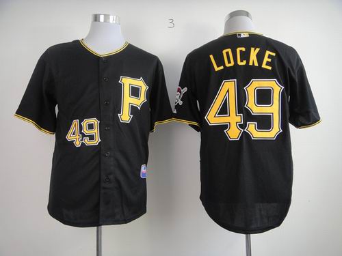 Pittsburgh Pirates 49 LOCKE black men baseball mlb Jersey