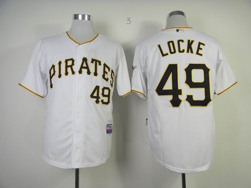 Pittsburgh Pirates 49 LOCKE white men baseball mlb Jersey