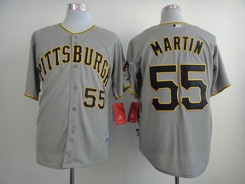 Pittsburgh Pirates 55 Martin gray men baseball mlb Jersey