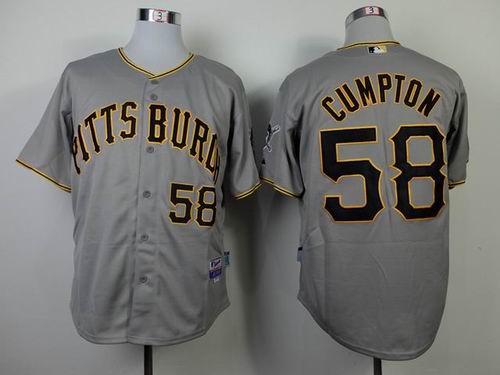 Pittsburgh Pirates 58 Brandon Cumpton gray men baseball mlb Jersey