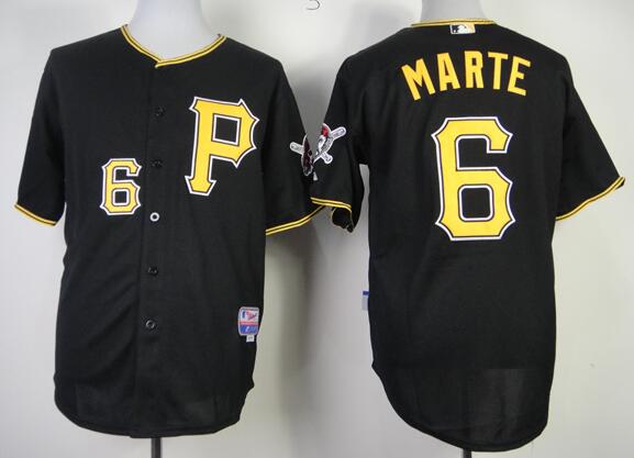 Pittsburgh Pirates 6 Starling Marte Black men mlb baseball jerseys