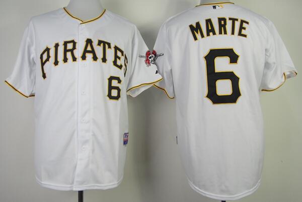 Pittsburgh Pirates 6 Starling Marte white mlb Jerseys