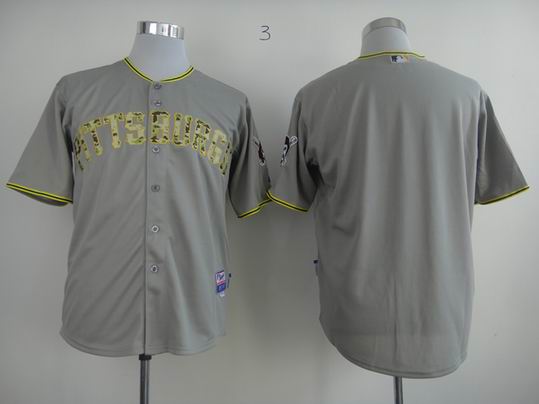 Pittsburgh Pirates Blank  Gray men mlb baseball Jerseys