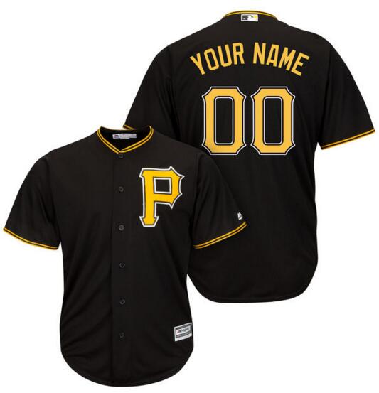 Pittsburgh Pirates jerseys Majestic Black Cool Base Custom any name number