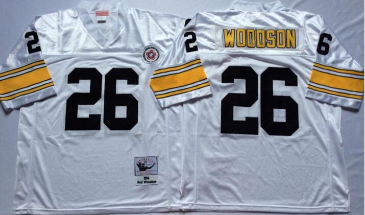 Pittsburgh Steelers 26 Rod Woodson white throwback men nfl football jersey