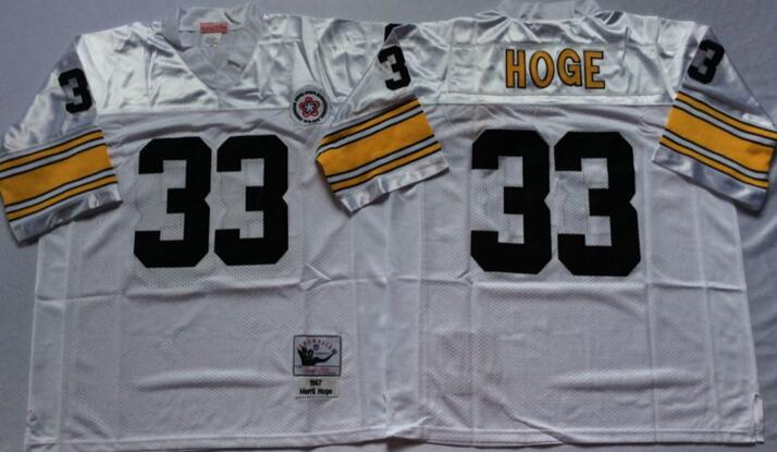 Pittsburgh Steelers 33 Merril Hodge white men throwback nfl football jerseys