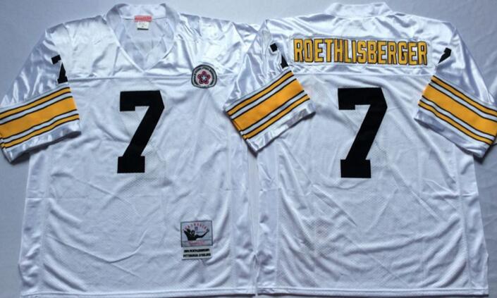 Pittsburgh Steelers 7 Ben Roethlisberger Throwback white men nfl football Jersey