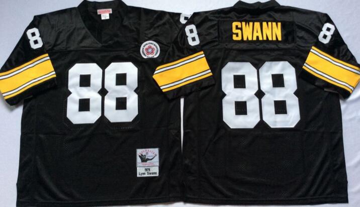 Pittsburgh Steelers 88 Lynn Swann black men throwback nfl football jerseys