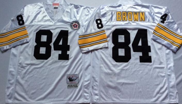 Pittsburgh Steelers Antonio Brown white men throwback nfl football jerseys