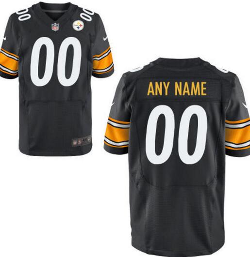 Pittsburgh Steelers Nike Black Custom Elite Jersey for Men women youth kids