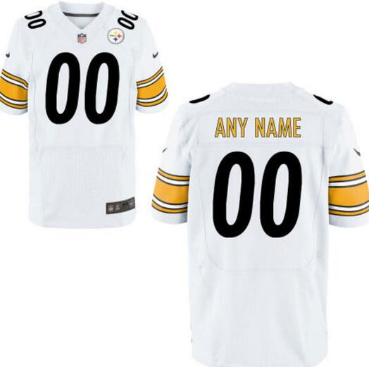 Pittsburgh Steelers Nike White Custom Elite Jersey for Men women youth kids