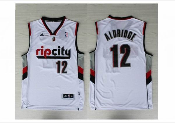 Portland Trail Blazers 12 ALDRIDGE throwback white men basketball NBA jersey