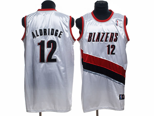 Portland Trail Blazers 12 ALDRIDGE white adidas men basketball NBA jersey