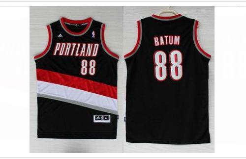 Portland Trail blazers 88 BATUM black adidas men NBA basketball jerseys