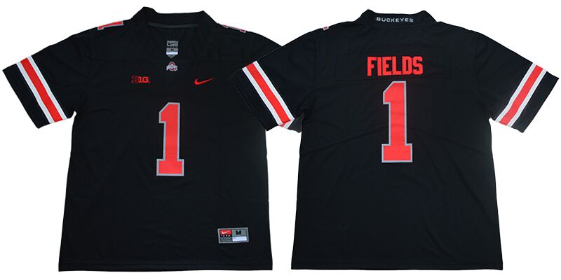 Men's 2019 Ohio State Buckeyes #1 Justin Fields Stitched Jersey-001