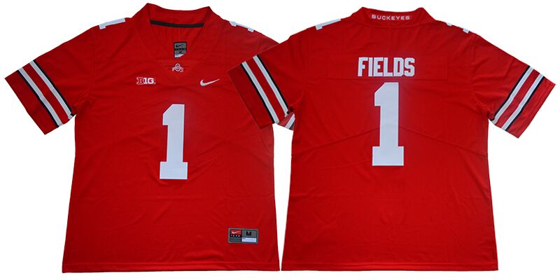 Men's 2019 Ohio State Buckeyes #1 Justin Fields Stitched Jersey-002