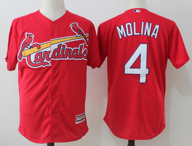 Mens New 4 Yadier Molina Baseball Jerseys-002