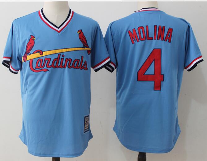 Mens New 4 Yadier Molina Baseball Jerseys-004