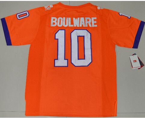 Men's Clemson Tigers Ben Boulware 10 Playoff 2017 National Championship Bound Limited Jersey - Orange Size S,M,L,XL,2XL,3XL-003