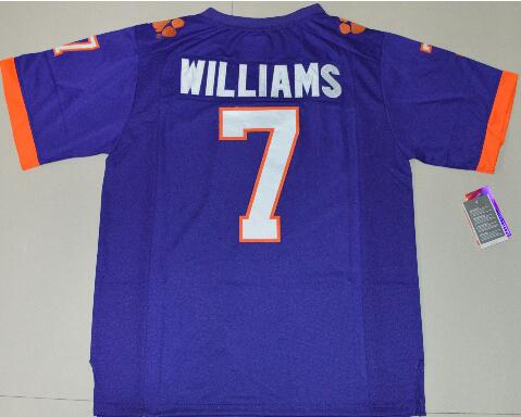 Men's Clemson Tigers Mike Williams 7 Playoff 2017 National Championship Bound Limited Jersey - Purple Size S,M,L,XL,2XL,3XL-003