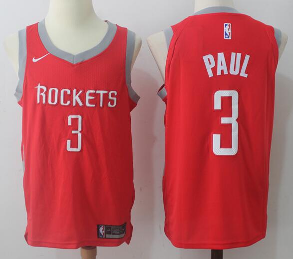 Nike Mens Houston Rockets 3# Chris Paul Basketball Jersey-001